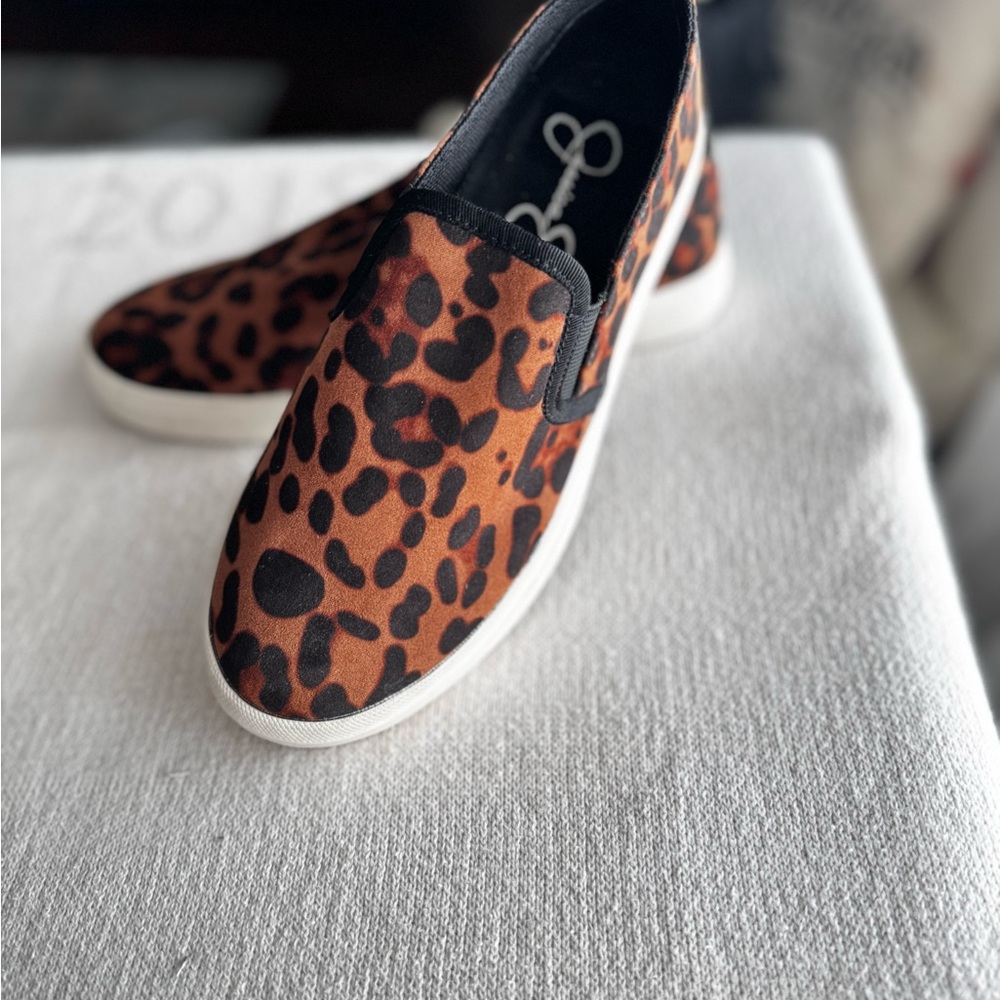Jessica Simpson Leopard Print Sneakers - Brown and Black